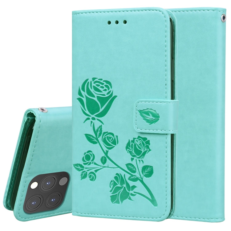 Rose Embossed Horizontal Flip PU Leather Case with Holder & Card Slots & Wallet