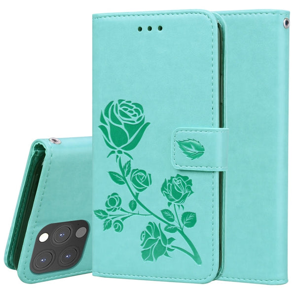 Rose Embossed Horizontal Flip PU Leather Case with Holder & Card Slots & Wallet