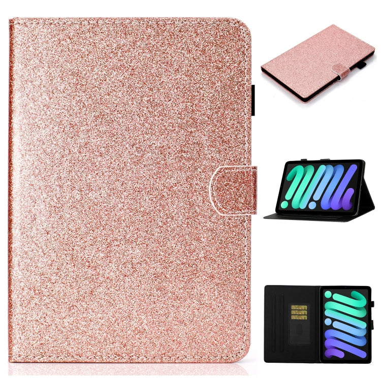 Glossy Glitter Powder Horizontal Flip Leather Case with Holder & Card Slot & Sleep / Wake-up Function, For iPad mini 2024 / mini 6