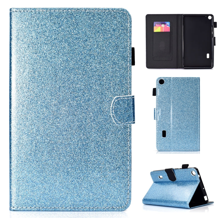 Varnish Glitter Powder Horizontal Flip Leather Case with Holder & Card Slot, For Huawei MediaPad M6 8.4, For Huawei MediaPad M6 10.8, For Huawei MediaPad T3 7.0, For Huawei MediaPad T3 10.0