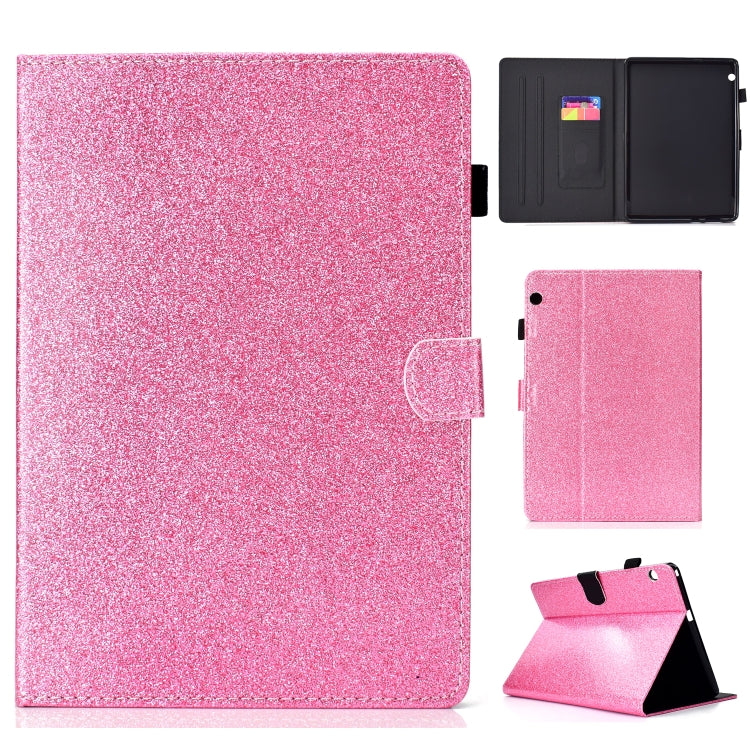 Varnish Glitter Powder Horizontal Flip Leather Case with Holder & Card Slot, For Huawei MediaPad M6 8.4, For Huawei MediaPad M6 10.8, For Huawei MediaPad T3 7.0, For Huawei MediaPad T3 10.0