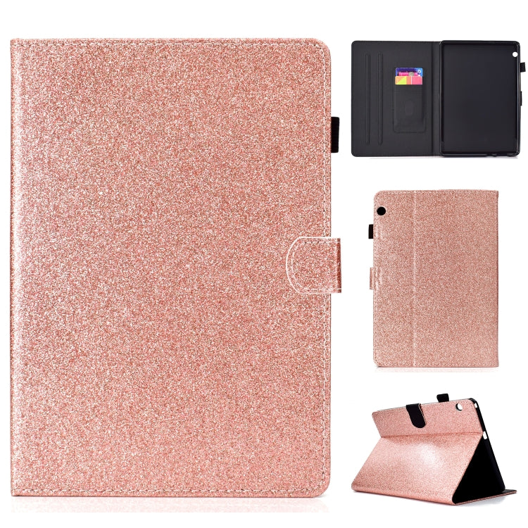 Varnish Glitter Powder Horizontal Flip Leather Case with Holder & Card Slot, For Huawei MediaPad M6 8.4, For Huawei MediaPad M6 10.8, For Huawei MediaPad T3 7.0, For Huawei MediaPad T3 10.0