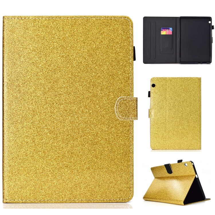 Varnish Glitter Powder Horizontal Flip Leather Case with Holder & Card Slot, For Huawei MediaPad M6 8.4, For Huawei MediaPad M6 10.8, For Huawei MediaPad T3 7.0, For Huawei MediaPad T3 10.0