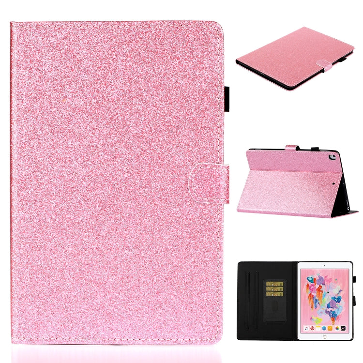 Varnish Glitter Powder Horizontal Flip Leather Case with Holder & Card Slot, For Huawei MediaPad T5, For iPad 10.2 / 10.5, For iPad 2 / 3 / 4, For iPad Air / Air 2 / iPad 9.7