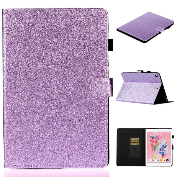 Varnish Glitter Powder Horizontal Flip Leather Case with Holder & Card Slot, For Huawei MediaPad T5, For iPad 10.2 / 10.5, For iPad 2 / 3 / 4, For iPad Air / Air 2 / iPad 9.7