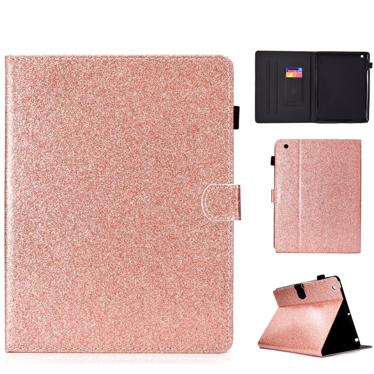 Varnish Glitter Powder Horizontal Flip Leather Case with Holder & Card Slot, For Huawei MediaPad T5, For iPad 10.2 / 10.5, For iPad 2 / 3 / 4, For iPad Air / Air 2 / iPad 9.7