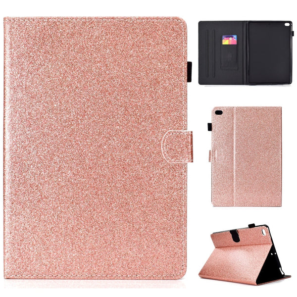 Varnish Glitter Powder Horizontal Flip Leather Case with Holder & Card Slot, For Huawei MediaPad T5, For iPad 10.2 / 10.5, For iPad 2 / 3 / 4, For iPad Air / Air 2 / iPad 9.7