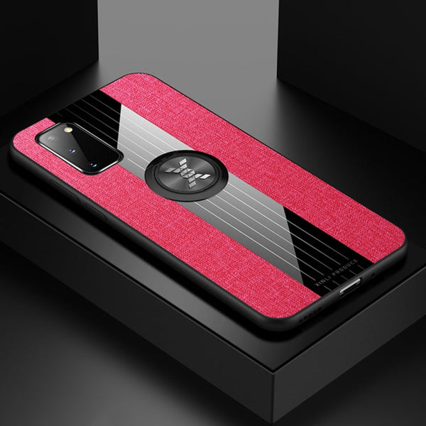 XINLI Stitching Cloth Textue Shockproof TPU Protective Case with Ring Holder, For Samsung Galaxy S20, For Samsung Galaxy S20 FE, For Samsung Galaxy S20+, For Samsung Galaxy S20 Ultra, For Samsung Galaxy S21 5G