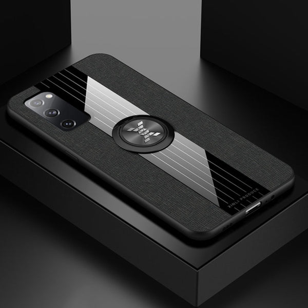 XINLI Stitching Cloth Textue Shockproof TPU Protective Case with Ring Holder, For Samsung Galaxy S20, For Samsung Galaxy S20 FE, For Samsung Galaxy S20+, For Samsung Galaxy S20 Ultra, For Samsung Galaxy S21 5G