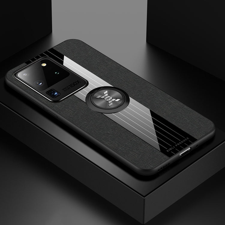 XINLI Stitching Cloth Textue Shockproof TPU Protective Case with Ring Holder, For Samsung Galaxy S20, For Samsung Galaxy S20 FE, For Samsung Galaxy S20+, For Samsung Galaxy S20 Ultra, For Samsung Galaxy S21 5G