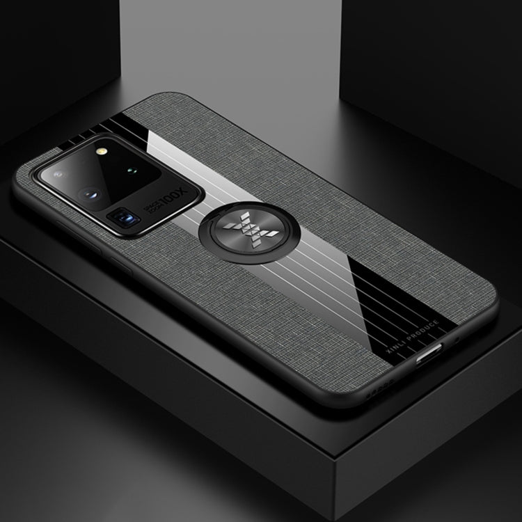 XINLI Stitching Cloth Textue Shockproof TPU Protective Case with Ring Holder, For Samsung Galaxy S20, For Samsung Galaxy S20 FE, For Samsung Galaxy S20+, For Samsung Galaxy S20 Ultra, For Samsung Galaxy S21 5G