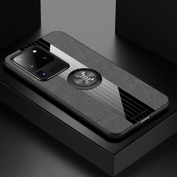 XINLI Stitching Cloth Textue Shockproof TPU Protective Case with Ring Holder, For Samsung Galaxy S20, For Samsung Galaxy S20 FE, For Samsung Galaxy S20+, For Samsung Galaxy S20 Ultra, For Samsung Galaxy S21 5G