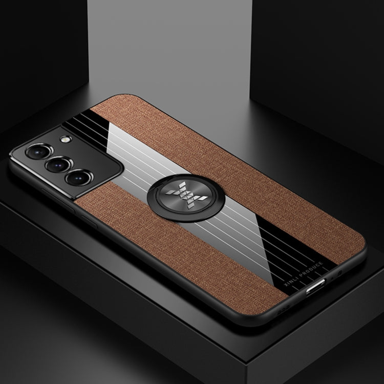 XINLI Stitching Cloth Textue Shockproof TPU Protective Case with Ring Holder, For Samsung Galaxy S20, For Samsung Galaxy S20 FE, For Samsung Galaxy S20+, For Samsung Galaxy S20 Ultra, For Samsung Galaxy S21 5G