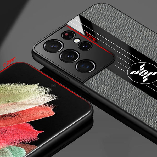 XINLI Stitching Cloth Textue Shockproof TPU Protective Case with Ring Holder, For Samsung Galaxy S21 Ultra 5G, For Samsung Galaxy S21+ 5G