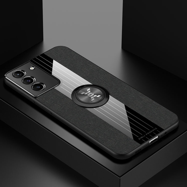 XINLI Stitching Cloth Textue Shockproof TPU Protective Case with Ring Holder, For Samsung Galaxy S21 Ultra 5G, For Samsung Galaxy S21+ 5G