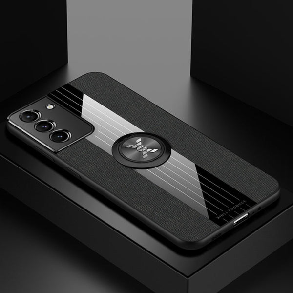 XINLI Stitching Cloth Textue Shockproof TPU Protective Case with Ring Holder, For Samsung Galaxy S21 Ultra 5G, For Samsung Galaxy S21+ 5G