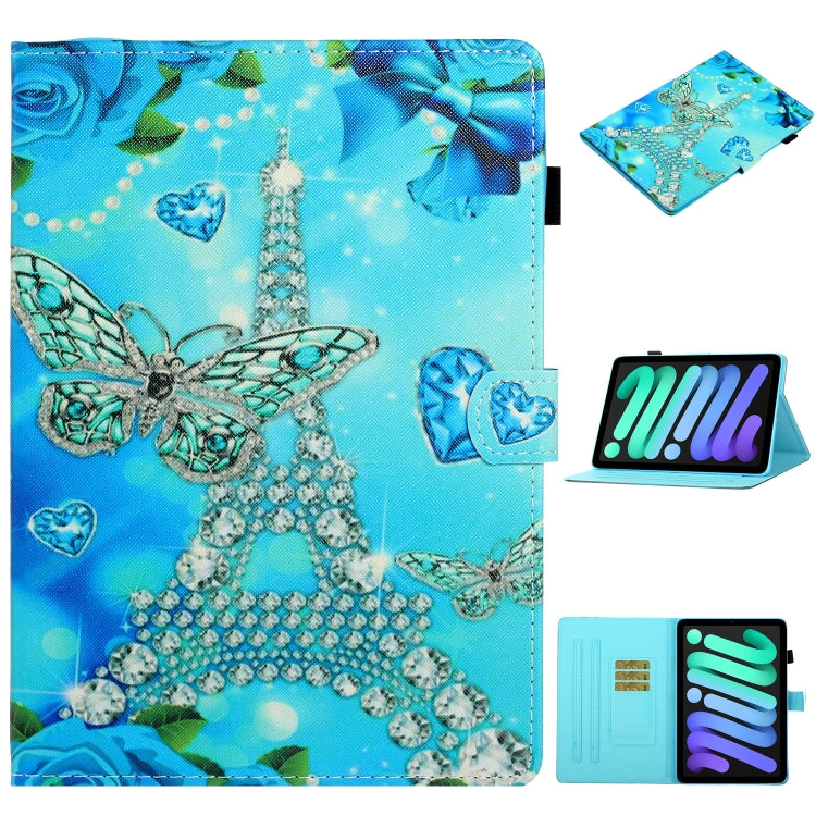 Coloured Drawing Horizontal Flip Leather Case with Holder & Card Slot & Sleep / Wake-up Function, For iPad mini 2024 / mini 6