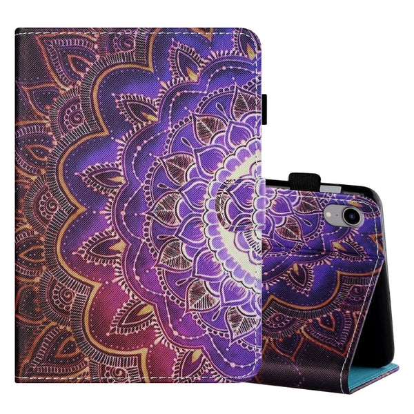 Coloured Drawing Stitching Horizontal Flip Leather Case with Holder & Card Slot & Sleep / Wake-up Function, For iPad mini 2024 / mini 6, For iPad mini 6