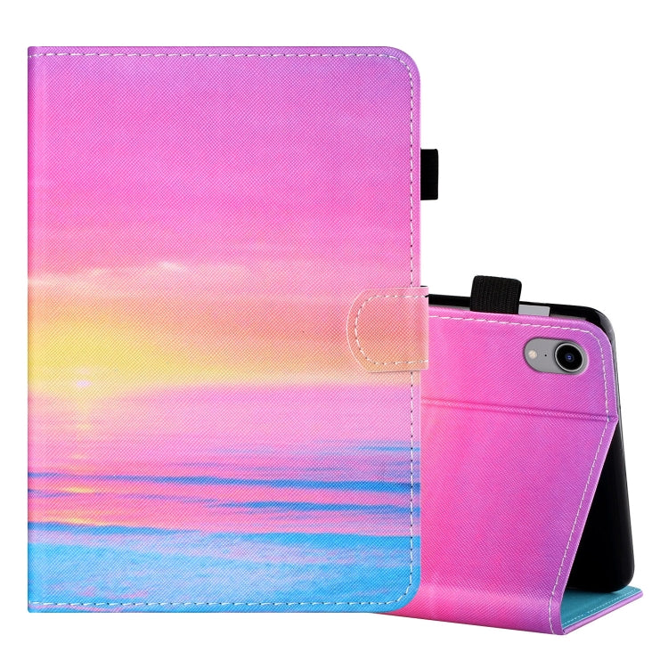 Coloured Drawing Stitching Horizontal Flip Leather Case with Holder & Card Slot & Sleep / Wake-up Function, For iPad mini 2024 / mini 6, For iPad mini 6