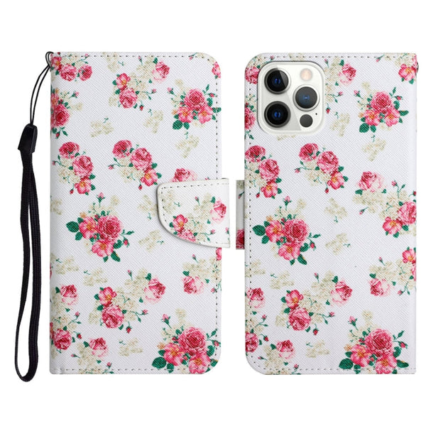 Painted Pattern Horizontal Flip Leather Case with Holder & Card Slot & Wallet, For iPhone 13 Pro