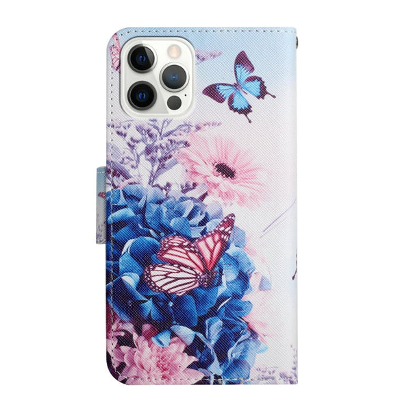 Painted Pattern Horizontal Flip Leather Case with Holder & Card Slot & Wallet, For iPhone 12 Pro Max