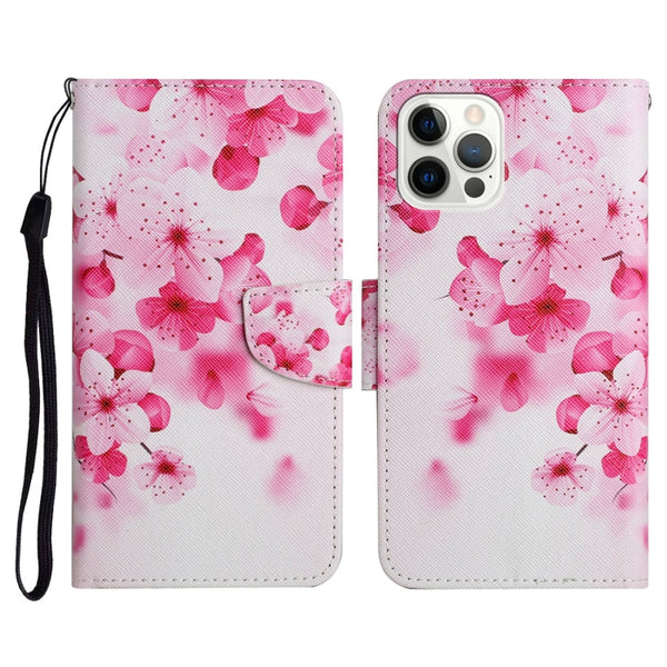 Painted Pattern Horizontal Flip Leather Case with Holder & Card Slot & Wallet, For iPhone 12 / 12 Pro