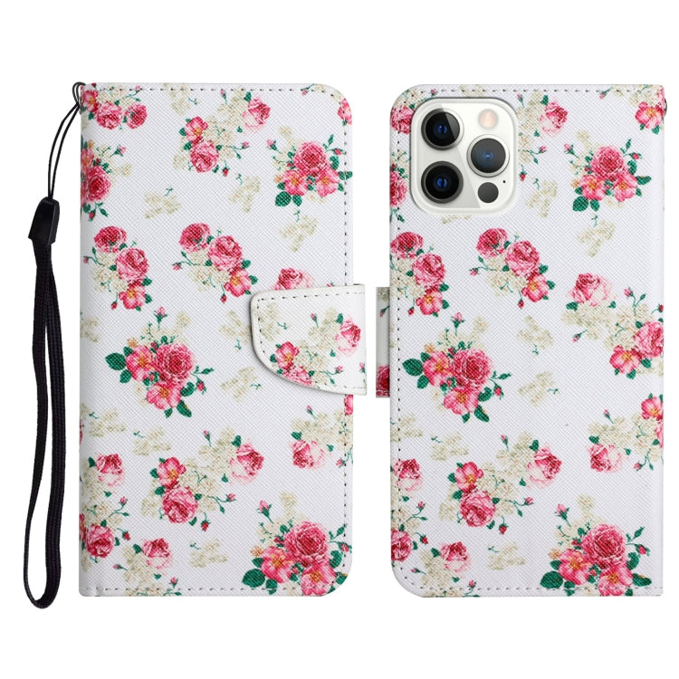 Painted Pattern Horizontal Flip Leather Case with Holder & Card Slot & Wallet, For iPhone 12 / 12 Pro