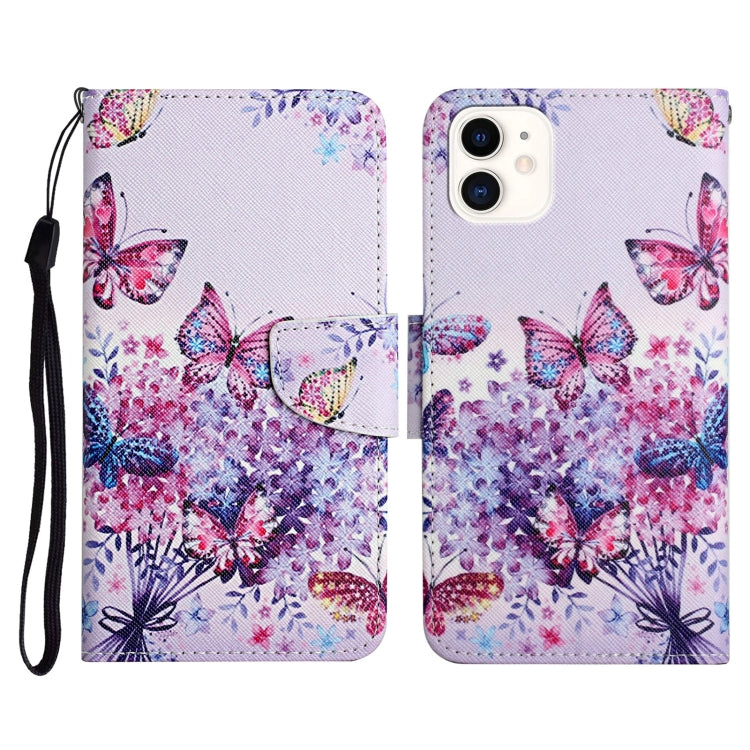 Painted Pattern Horizontal Flip Leather Case with Holder & Card Slot & Wallet, For iPhone 12 mini