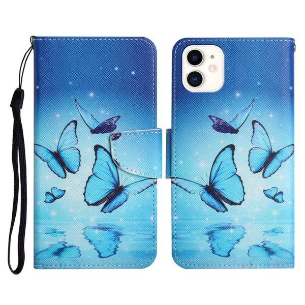 Painted Pattern Horizontal Flip Leather Case with Holder & Card Slot & Wallet, For iPhone 11