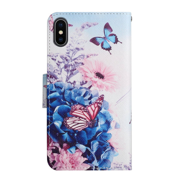 Painted Pattern Horizontal Flip Leather Case with Holder & Card Slot & Wallet, For iPhone XS Max