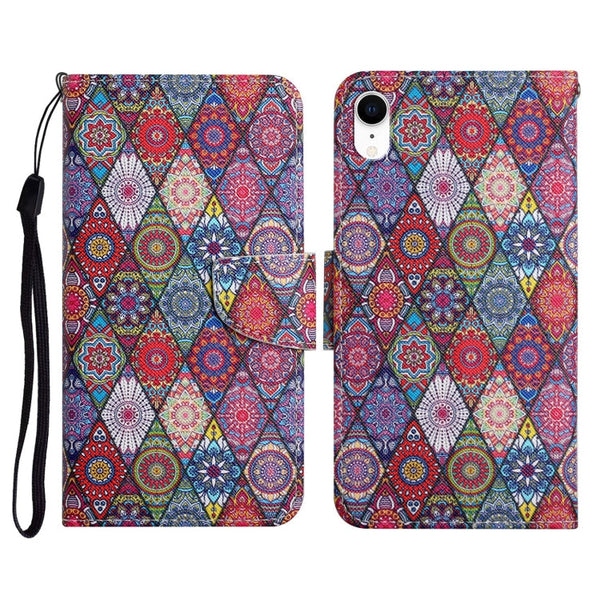 Painted Pattern Horizontal Flip Leather Case with Holder & Card Slot & Wallet, For iPhone XR