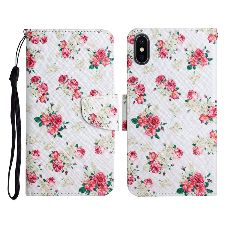 Painted Pattern Horizontal Flip Leather Case with Holder & Card Slot & Wallet, For iPhone X / XS