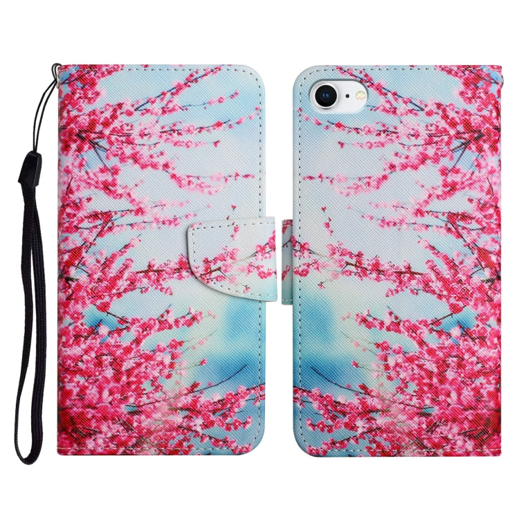 Painted Pattern Horizontal Flip Leather Case with Holder & Card Slot & Wallet, For iPhone SE 2022 / SE 2020 / 8 / 7
