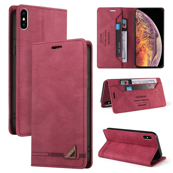 Skin Feel Anti-theft Brush Horizontal Flip Leather Case with Holder & Card Slots & Wallet, For iPhone X / XS, For iPhone SE 2022 / SE 2020 / 8 / 7, For iPhone 8 Plus & 7 Plus