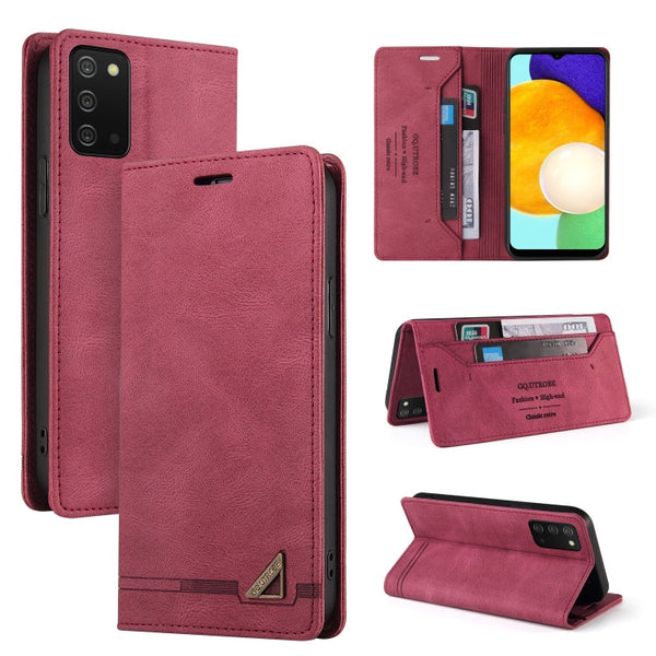 For Samsung Galaxy A03s 166mm Skin Feel Anti-theft Brush Horizontal Flip Leather Case with Holder & Card Slots & Wallet(Brown)