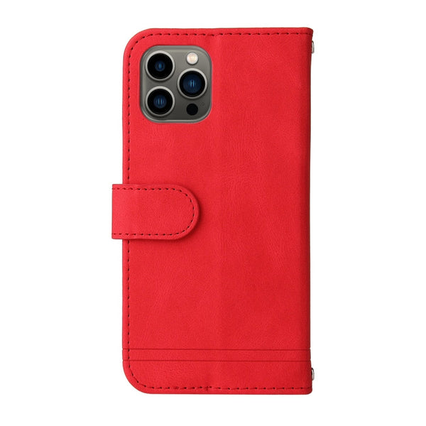 Skin Feel Life Tree Metal Button Horizontal Flip Leather Case with Holder & Card Slot & Wallet & Photo Frame & Strap, For iPhone 11 Pro, For iPhone 11 Pro Max, For iPhone SE 2022 / SE 2020 / 8 / 7, For iPhone 8 Plus / 7 Plus