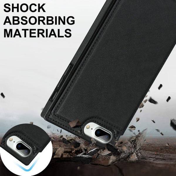 Cross-body Square Double Buckle Flip Card Bag TPU+PU Case with Card Slots & Wallet & Photo & Strap, For iPhone 8 Plus / 7 Plus, For iPhone SE 2022 / SE 2020 / 8 / 7, For iPhone 11, For iPhone 11 Pro