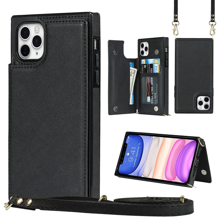Cross-body Square Double Buckle Flip Card Bag TPU+PU Case with Card Slots & Wallet & Photo & Strap, For iPhone 11 Pro Max, For iPhone 12 mini, For iPhone 12 / 12 Pro, For iPhone 12 Pro Max
