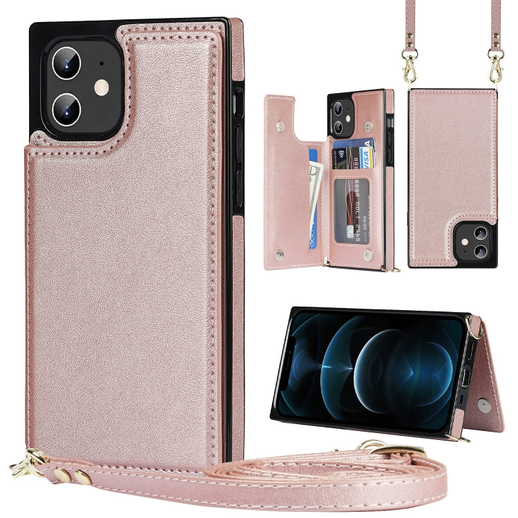 Cross-body Square Double Buckle Flip Card Bag TPU+PU Case with Card Slots & Wallet & Photo & Strap, For iPhone 11 Pro Max, For iPhone 12 mini, For iPhone 12 / 12 Pro, For iPhone 12 Pro Max