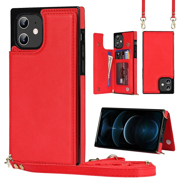 Cross-body Square Double Buckle Flip Card Bag TPU+PU Case with Card Slots & Wallet & Photo & Strap, For iPhone 11 Pro Max, For iPhone 12 mini, For iPhone 12 / 12 Pro, For iPhone 12 Pro Max