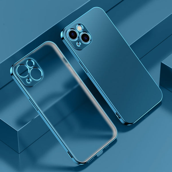Electroplated Edge Frosted TPU Shockproof Case, For iPhone 13 Pro Max