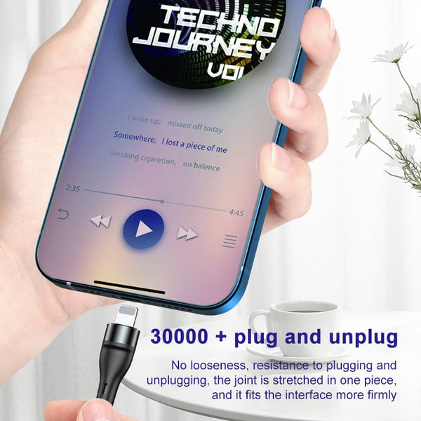 ADC-003 Type-C to 8 Pin PD Fast Charging Weave Data Cable, 1m