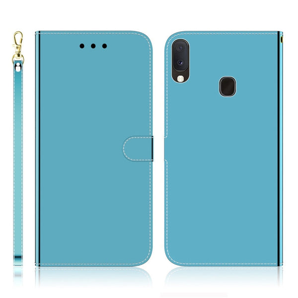 Imitated Mirror Surface Horizontal Flip Leather Case with Holder & Card Slots & Wallet & Lanyard, For iPhone 7 / 8, For Samsung Galaxy A20s, For Samsung Galaxy A20e, For Samsung Galaxy A20 / A30