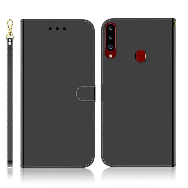 Imitated Mirror Surface Horizontal Flip Leather Case with Holder & Card Slots & Wallet & Lanyard, For iPhone 7 / 8, For Samsung Galaxy A20s, For Samsung Galaxy A20e, For Samsung Galaxy A20 / A30