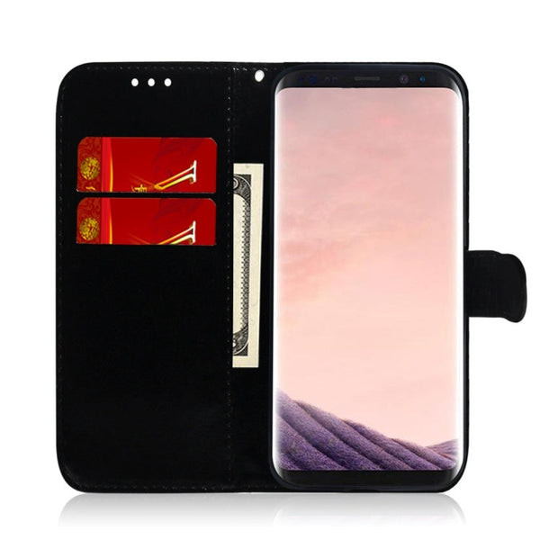 Imitated Mirror Surface Horizontal Flip Leather Case with Holder & Card Slots & Wallet & Lanyard, For Samsung Galaxy S8+, For iPhone XR, For Samsung Galaxy S9, For iPhone XS Max