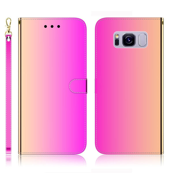 Imitated Mirror Surface Horizontal Flip Leather Case with Holder & Card Slots & Wallet & Lanyard, For Samsung Galaxy S8+, For iPhone XR, For Samsung Galaxy S9, For iPhone XS Max