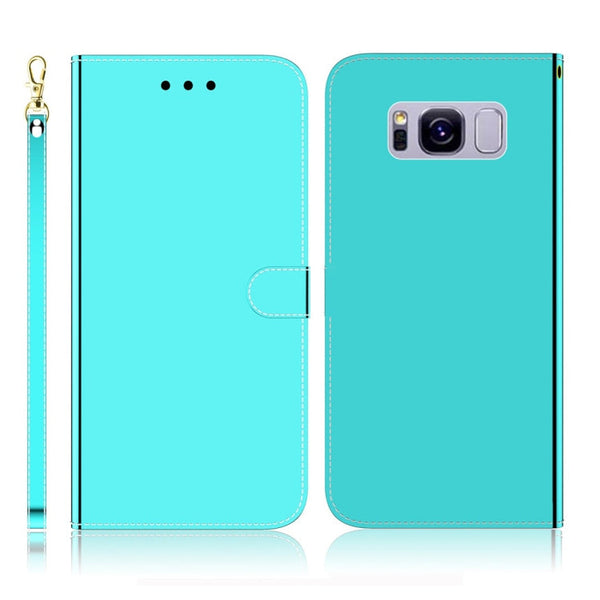 Imitated Mirror Surface Horizontal Flip Leather Case with Holder & Card Slots & Wallet & Lanyard, For Samsung Galaxy S8+, For iPhone XR, For Samsung Galaxy S9, For iPhone XS Max