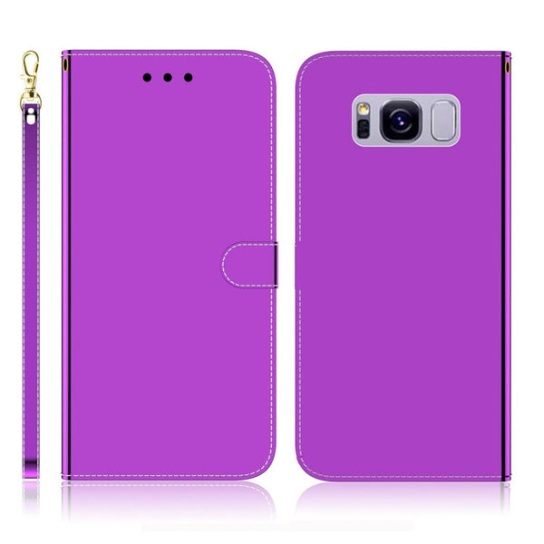 Imitated Mirror Surface Horizontal Flip Leather Case with Holder & Card Slots & Wallet & Lanyard, For Samsung Galaxy S8+, For iPhone XR, For Samsung Galaxy S9, For iPhone XS Max