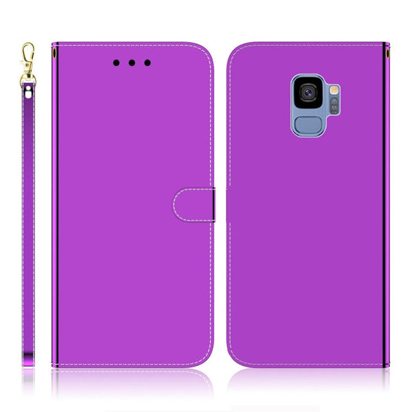 Imitated Mirror Surface Horizontal Flip Leather Case with Holder & Card Slots & Wallet & Lanyard, For Samsung Galaxy S8+, For iPhone XR, For Samsung Galaxy S9, For iPhone XS Max