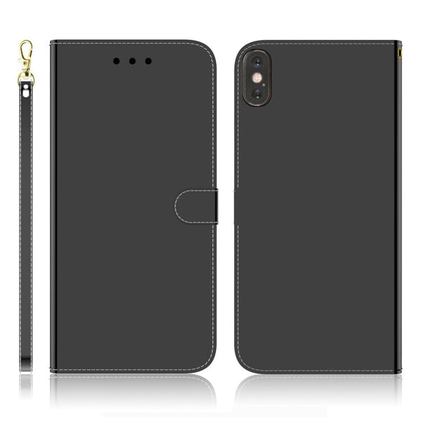 Imitated Mirror Surface Horizontal Flip Leather Case with Holder & Card Slots & Wallet & Lanyard, For Samsung Galaxy S8+, For iPhone XR, For Samsung Galaxy S9, For iPhone XS Max